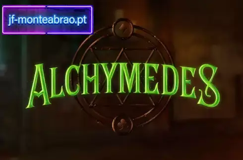Slot de joc Alchymedes Joc de la aparatele de slot Alchymedes care arată simboluri de poțiune și fundal de laborator