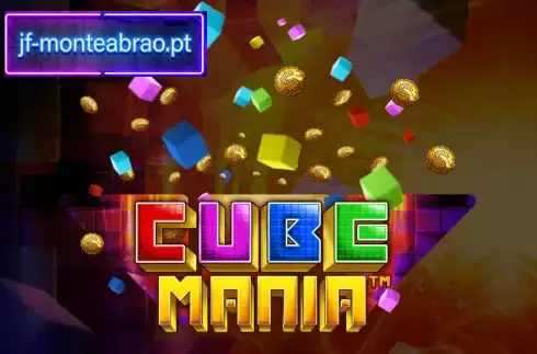Grila jocului cu sloturi Cube Mania care arată blocuri colorate