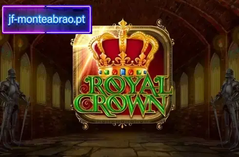 Royal Crown (BF games) interfață slot machine care arată simboluri de fructe și coroane wild